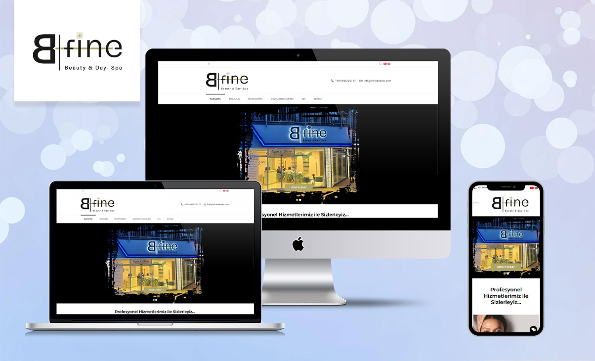 Bfine Güzellik Salonu Profesyonel Web Sitesi Tasarımı