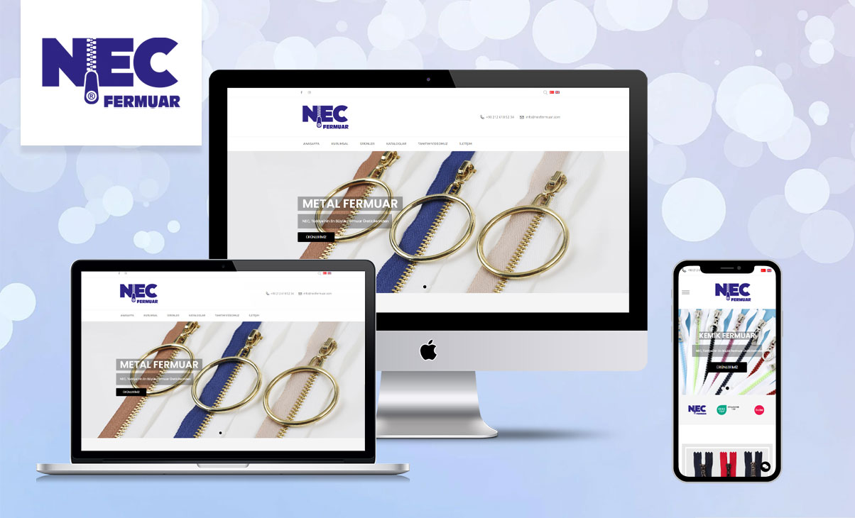 Nec Fermuar Üreticisi Web Sitesi Tasarımı