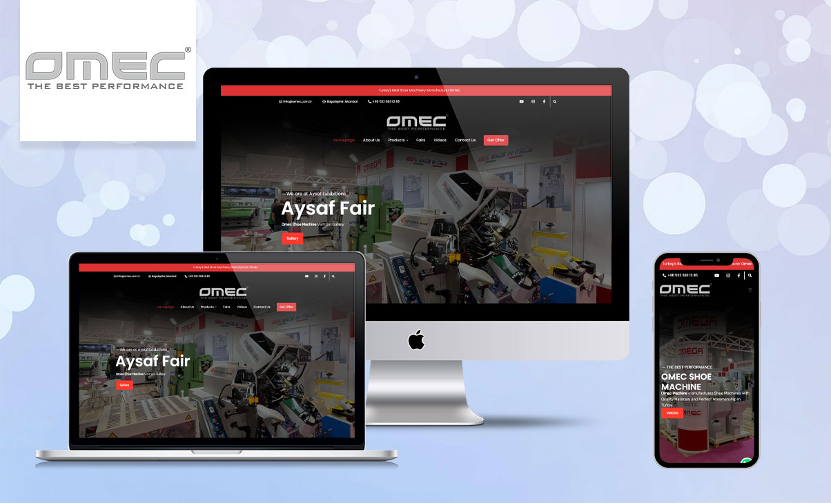 Omec Shoe Machine Web Design